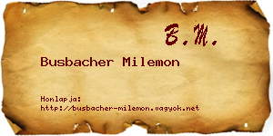 Busbacher Milemon névjegykártya